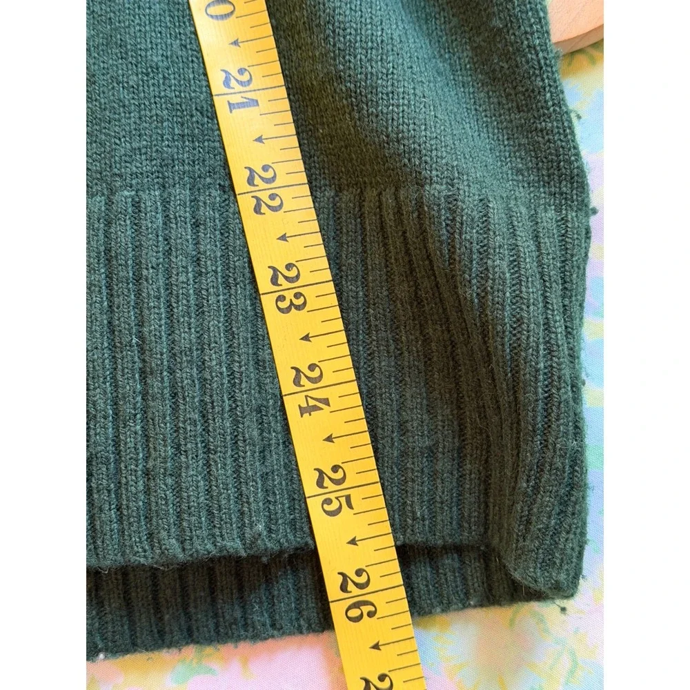J. Crew | Rugged Merino Wool Blend Sweater Medium Green Crewneck Knit BA283